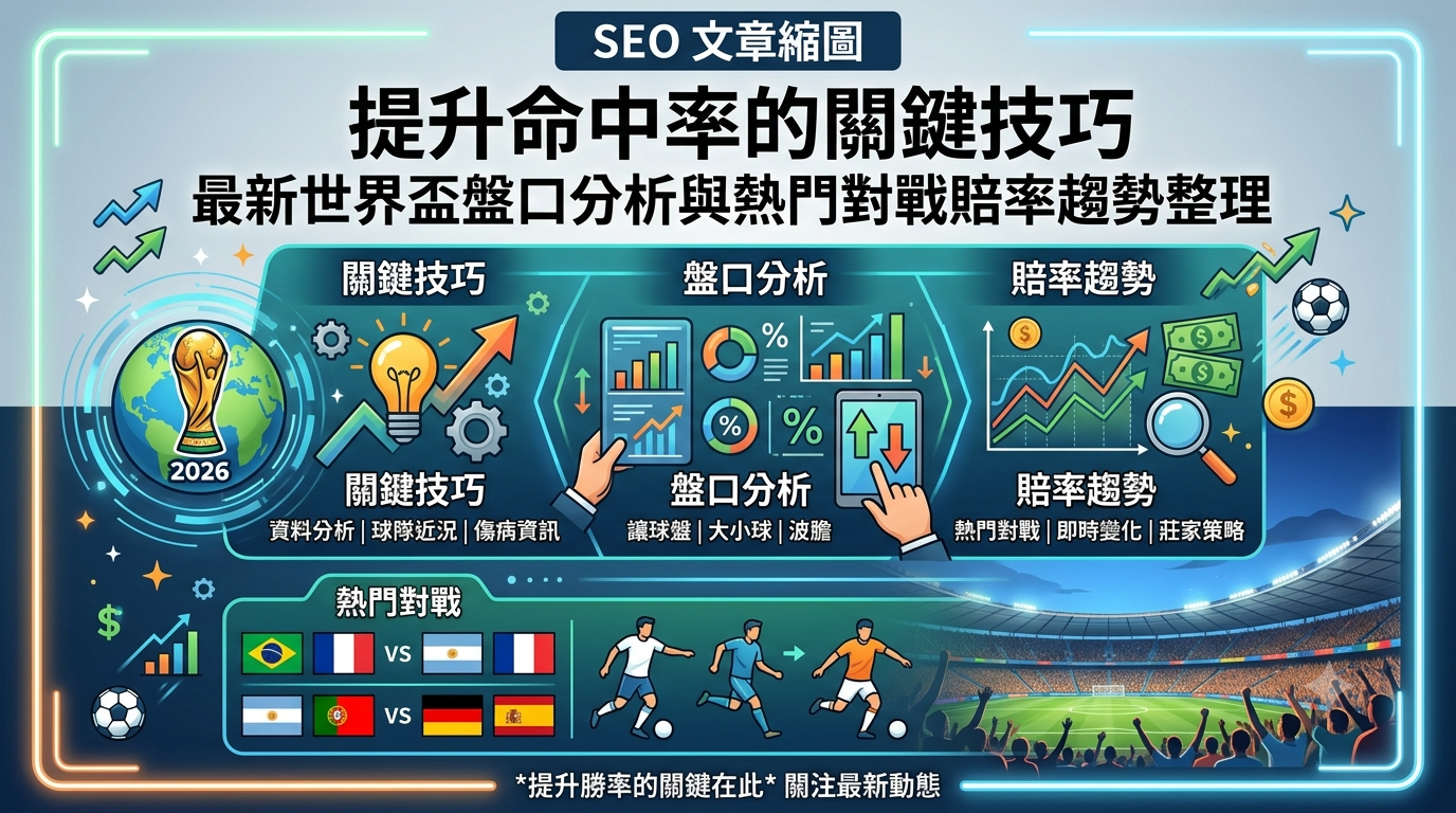 提升命中率的關鍵技巧：最新世界盃盤口分析與熱門對戰賠率趨勢整理